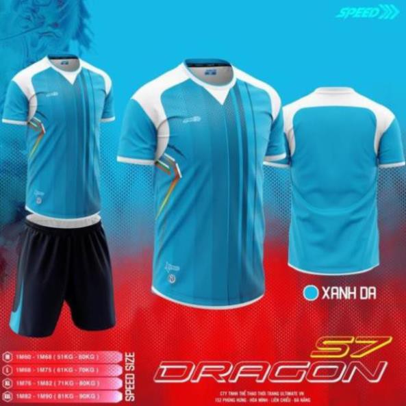 Áo bóng đá không logo Speed Dragon cao cấp vải mè - bộ quần áo bóng đá không logo nhiều màu