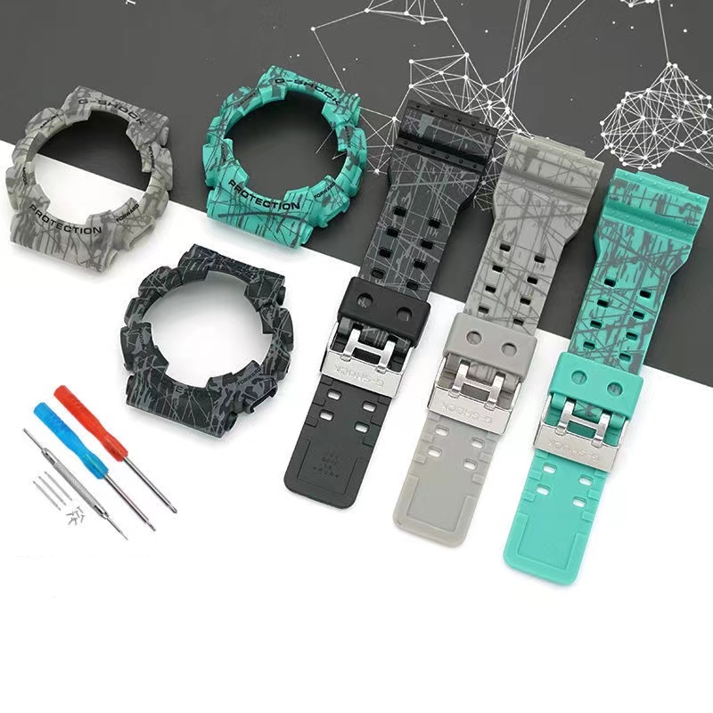 Dây Đeo Thay Thế Họa Tiết Rằn Ri Cho Đồng Hồ Casio G-SHOCK GD120 GD100 GA110 GA100