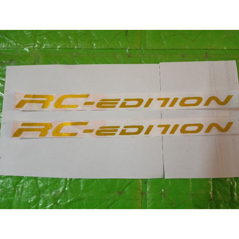 Bộ tem dán phuộc RC Edition màu crôm vàng new
