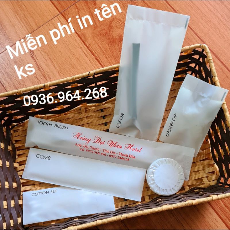 bàn chải đánh răng có kem cho nhà nghỉ khách sạn ( miễn phí in tên khách sạn )