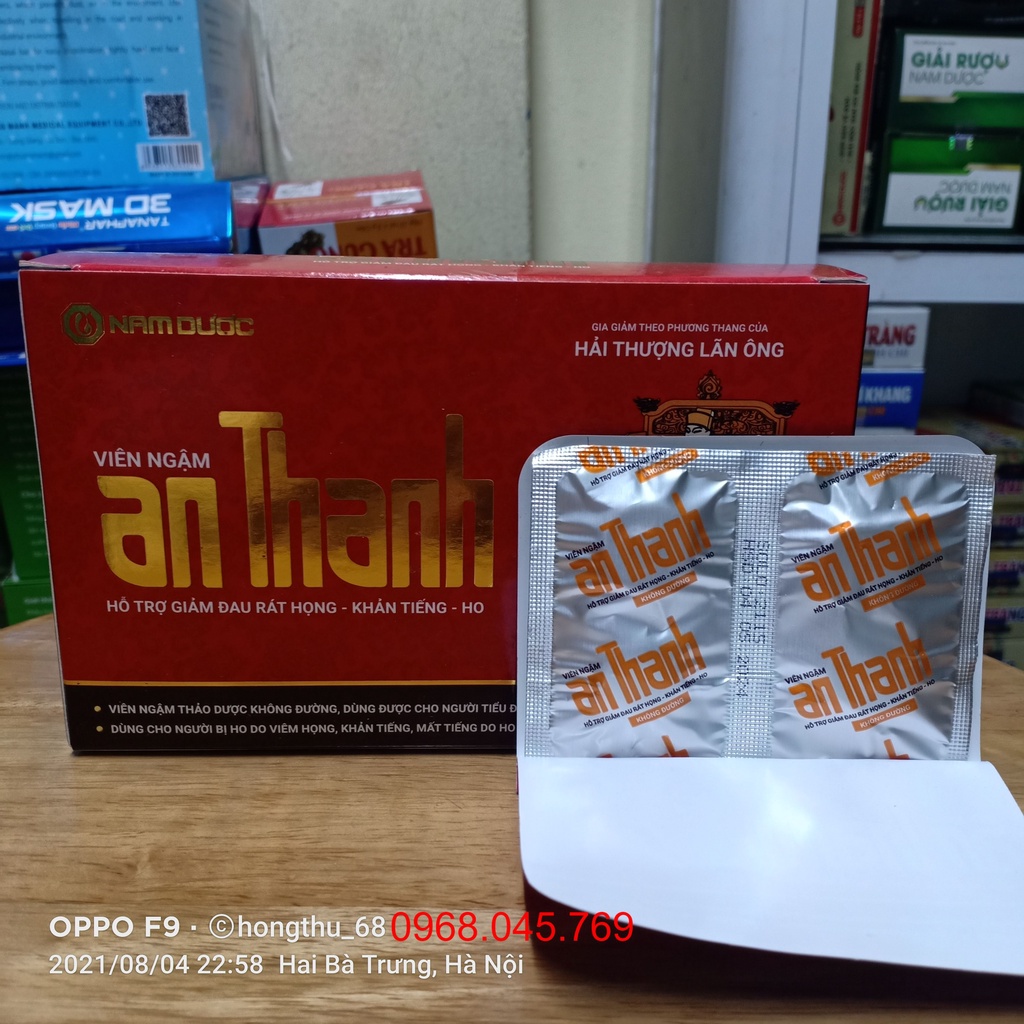 Viên ngậm An Thanh giúp mát phổi, nhuận hầu, giảm ho, tiêu đờm, thanh âm, thanh giọng