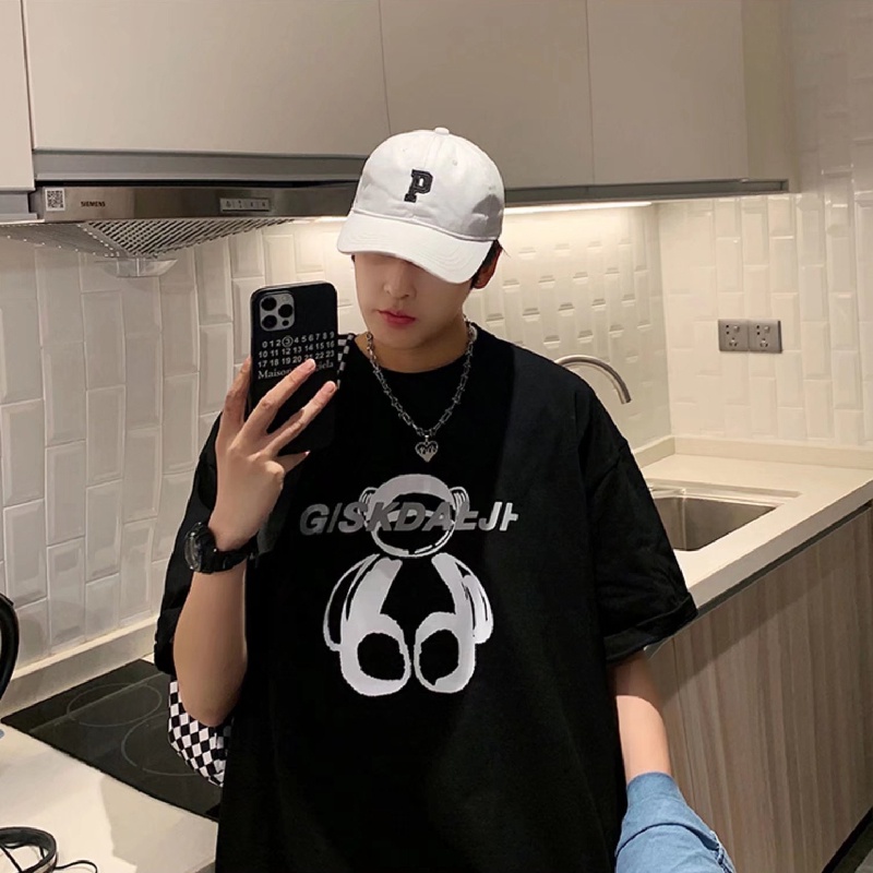 Áo Thun Tay Ngắn Dáng Rộng In Chữ Cỡ Lớn Thoải Mái Thời Trang Mùa Hè Cho Nam Và Nữ M-5XL