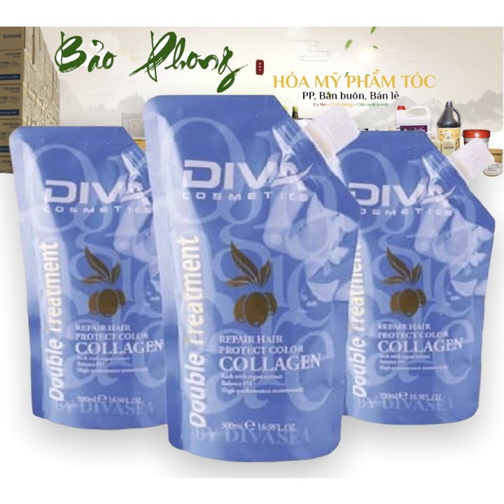 Hấp túi collagen diva dưỡng ẩm,phục hổi và siêu mềm mượt dung tích 500ml (HÀNG CHÍNH HÃNG CÔNG TY)