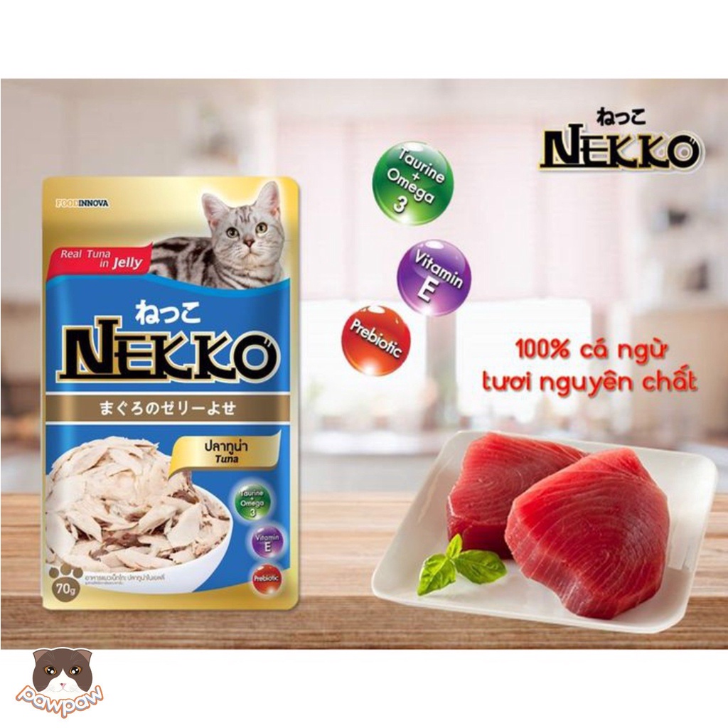 COMBO 6 GÓI pate Nekko cho mèo trưởng thành trên 1 tuổi