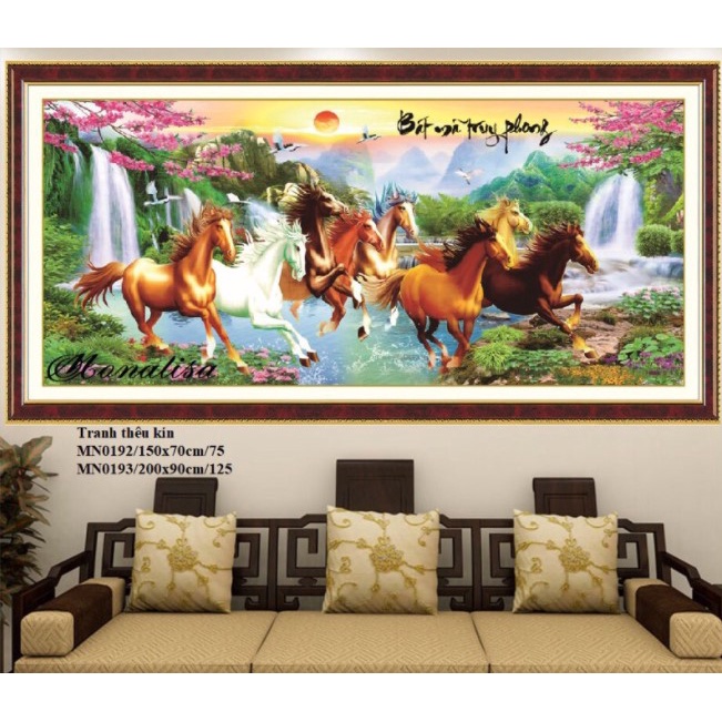 TRANH THÊU MÃ ĐÁO THÀNH CÔNG - THÊU KÍN MN0192 ( 150X70) MN0193 (200X90)