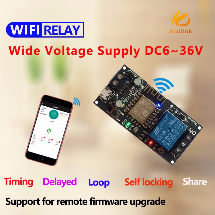 Mô Đun Rơ Le Điều Khiển Từ Xa Bằng Wifi Cho Điện Thoại Thông Minh Esp-12F Xy-Wf36V