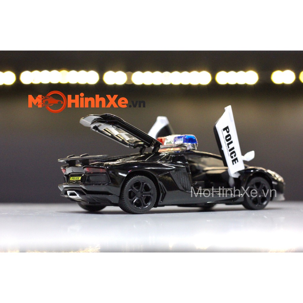 MÔ HÌNH XE LAMBORGHINI AVENTADOR LP700-4 POLICE 1:32 TY MODELS