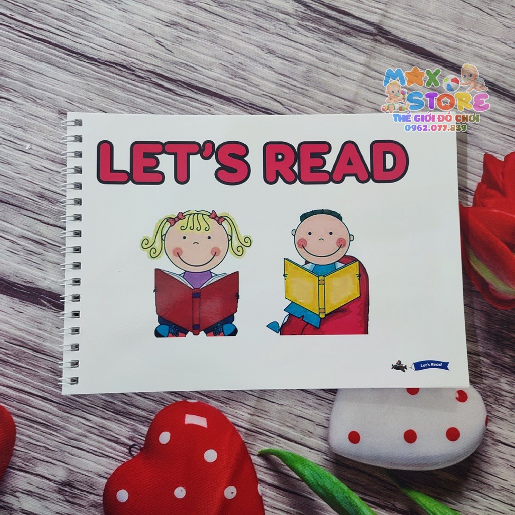 Học liệu Cùng bé luyện đọc -Let's read in cán bền đẹp