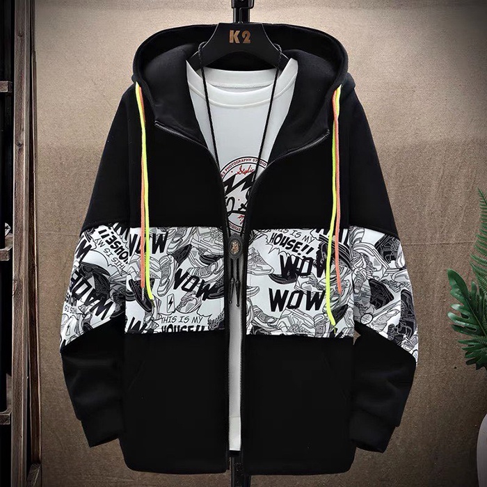 [Mẫu mới] Áo Khoác Hoodie Unisex Nam Nữ Dài Tay Có Mũ Viền Chữ Phong Cách Trẻ Trung Zenkonu AO KHOAC NAM 1000038