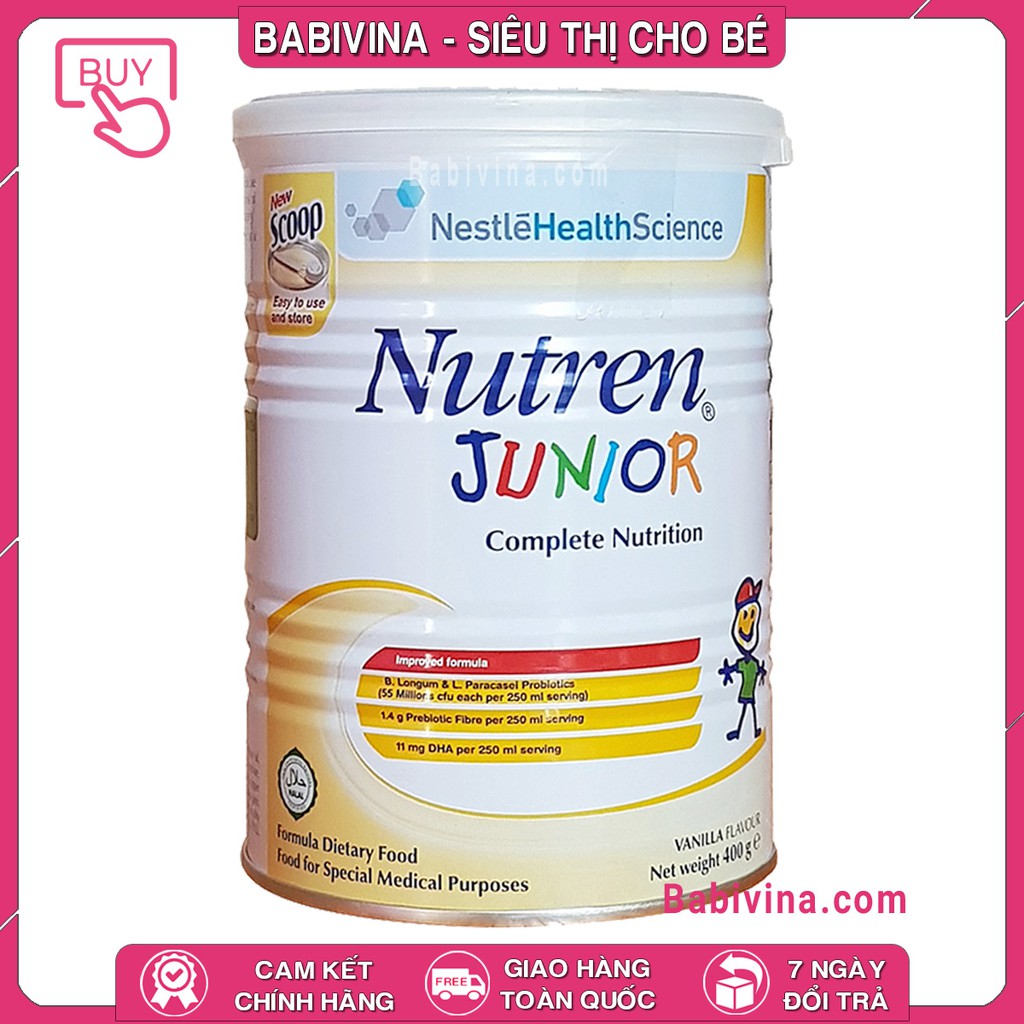 [CHÍNH HÃNG] Sữa Nutren Junior 800G - 400G | Date Mới Nhất, Giá Tốt Nhất | Babivina