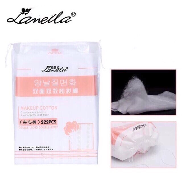 Bông Tẩy Trang 🎀FREESHIP🎀 Bông Tẩy Trang Laneila 222 Miếng
