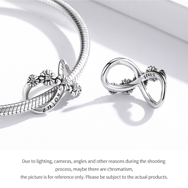 Hạt trang sức BAMOER bạc sterling 925 hình khu vườn phong cách vintage SCC2098