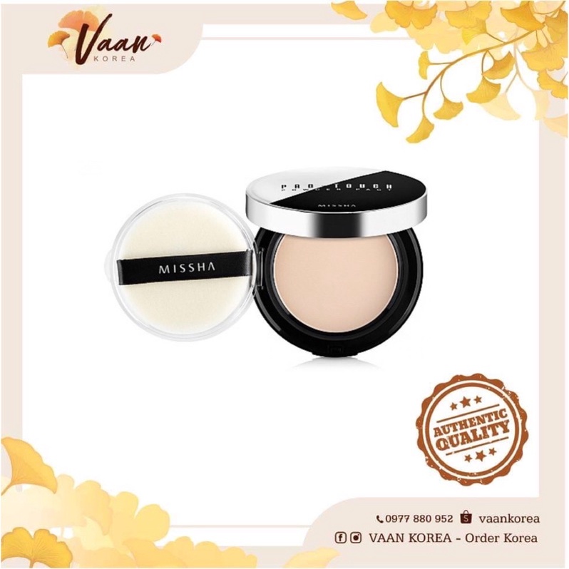 Trả order Phấn phủ dạng nén Missha Pro-touch Powder Pact