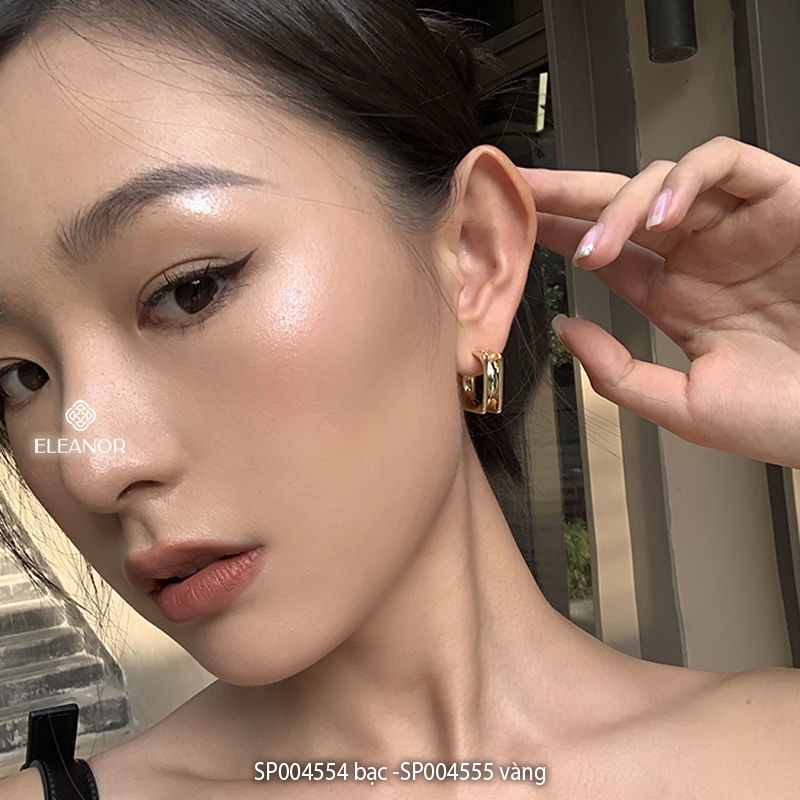 Bông tai nữ chuôi bạc 925 Eleanor Accessories vuông vintage cá tính phụ kiện trang sức 4554
