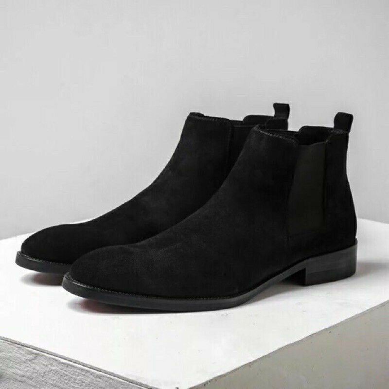 [TẶNG TẤT CAO CỔ] Giày Chelsea Boots Da Lộn 3 Màu, DA BÒ THẬT, BẢO HÀNH 12 tháng, DỄ PHỐI ĐỒ | BigBuy360 - bigbuy360.vn