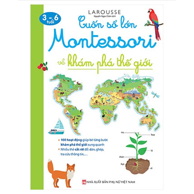Sách - Cuốn Sổ Lớn Montessori Về Khám Phá Thế Giới (Bìa Mềm)