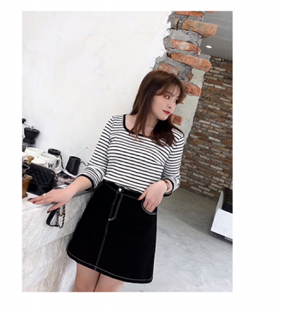 Áo thun gân sọc big size tay lỡ size lớn 60-100kg