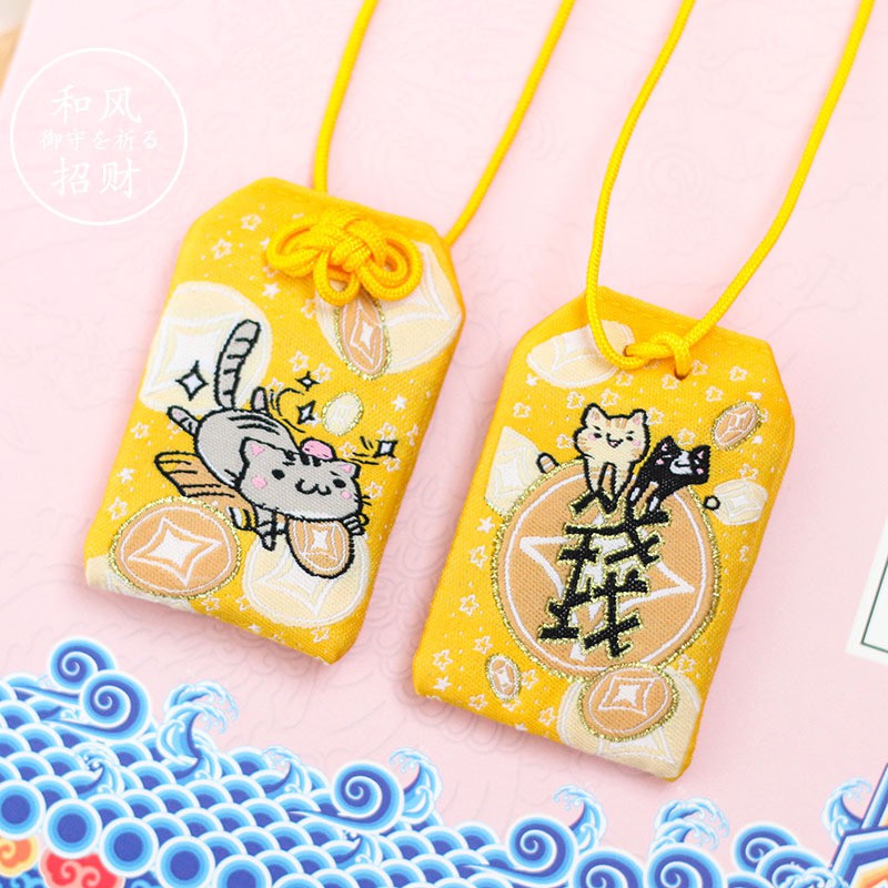 Túi Phước May Mắn Omamori tặng Đá Ngũ Sắc