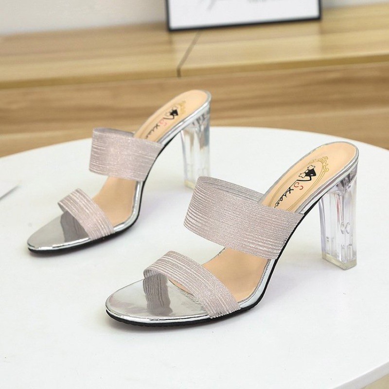 [ SẴN HÀNG- SHIP NGAY ] Dép cao 8.5cm quang ngang sohot tiểu thư