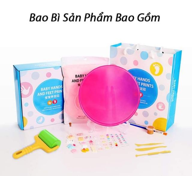 Hộp in dấu vân tay chân lưu giữ kỉ niệm cho bé MH