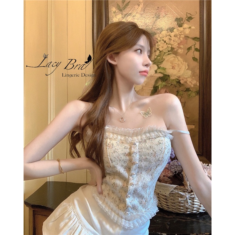 [Mã FAMARAL1 giảm 10K đơn 50K] Áo Bra Ren Hoa Phối Viền Bèo Hàng Cúc Xinh Xắn Lacy Bra - AL35 | BigBuy360 - bigbuy360.vn