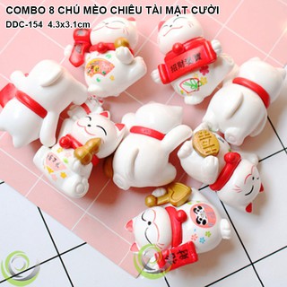 COMBO 8 CHÚ CHÚ MÈO CHIÊU TÀI MẶT CƯỜI DECOR TRANG TRÍ, ĐẠO CỤ CHỤP ẢNH SẢN PHẨM INS DDC-154
