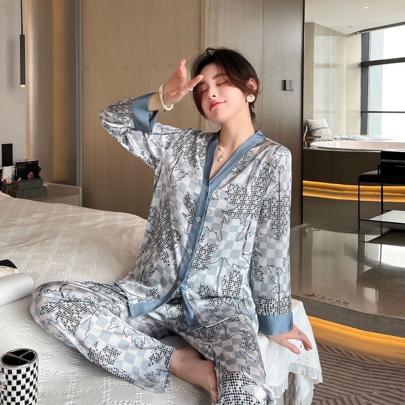 BỘ NGỦ LỤA IN SANG TRỌNG MỀM MỊN