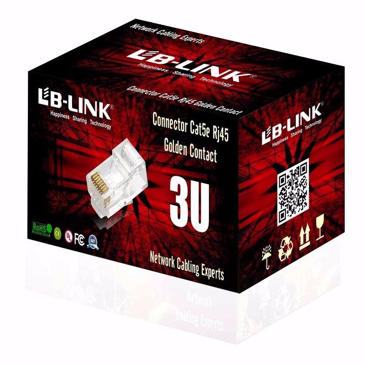 Hạt mạng LB-LINK Cat5e RJ45 3U 100 hạt / 1 hộp