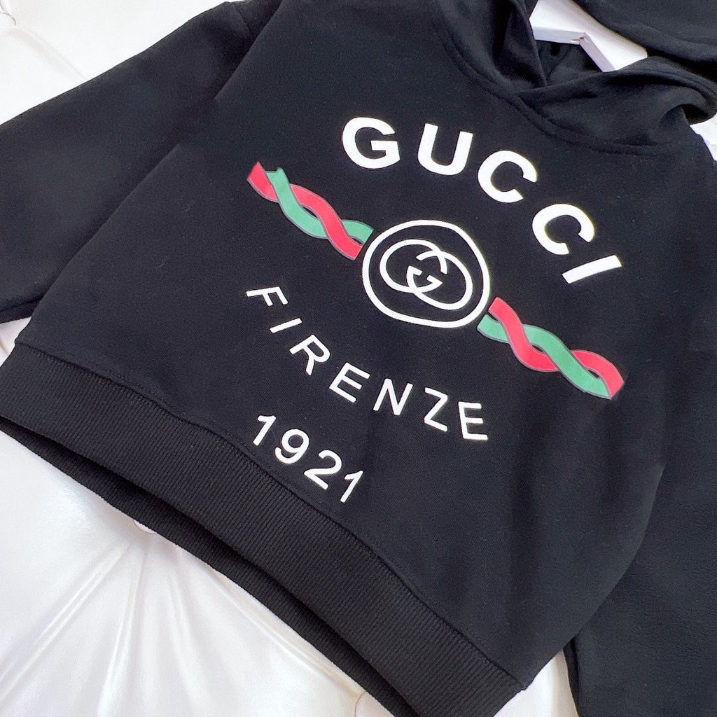 Gc Bộ Quần Áo Denim Lót Vải Dày Chui Đầu Phối Lông Dày Dặn Thời Trang Thu Đông 2022 Mới Cho Bé Trai Và Bé Gái