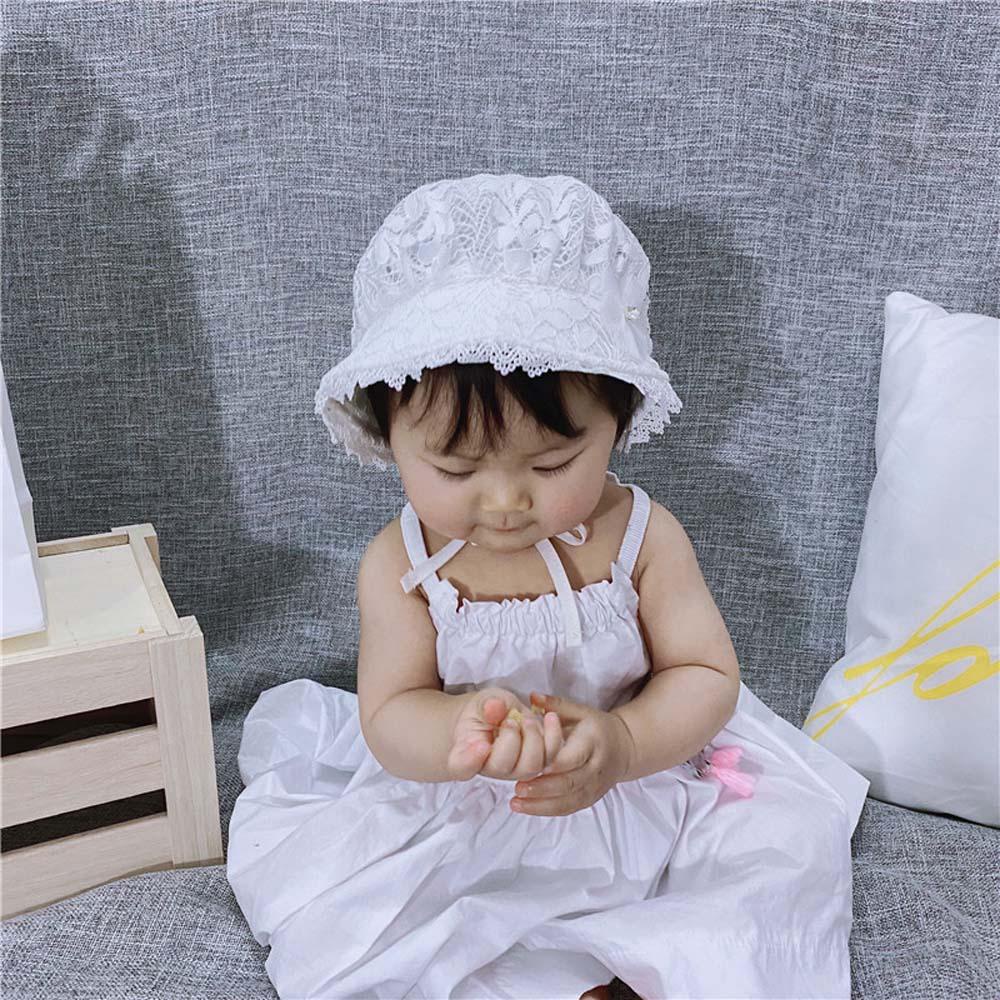 Mũ Chống Nắng Phối Ren Kiểu Công Chúa Dễ Thương Xinh Xắn Cho Bé Gái 0-1 Tuổi