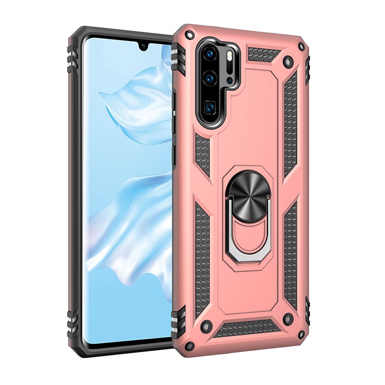 Ốp điện thoại TPU + PC có nhẫn đỡ kim loại từ tính gắn trên xe hơi cho Huawei P30Pro/ P30 P20Lite 2019/ Nova 4E Nova 5i