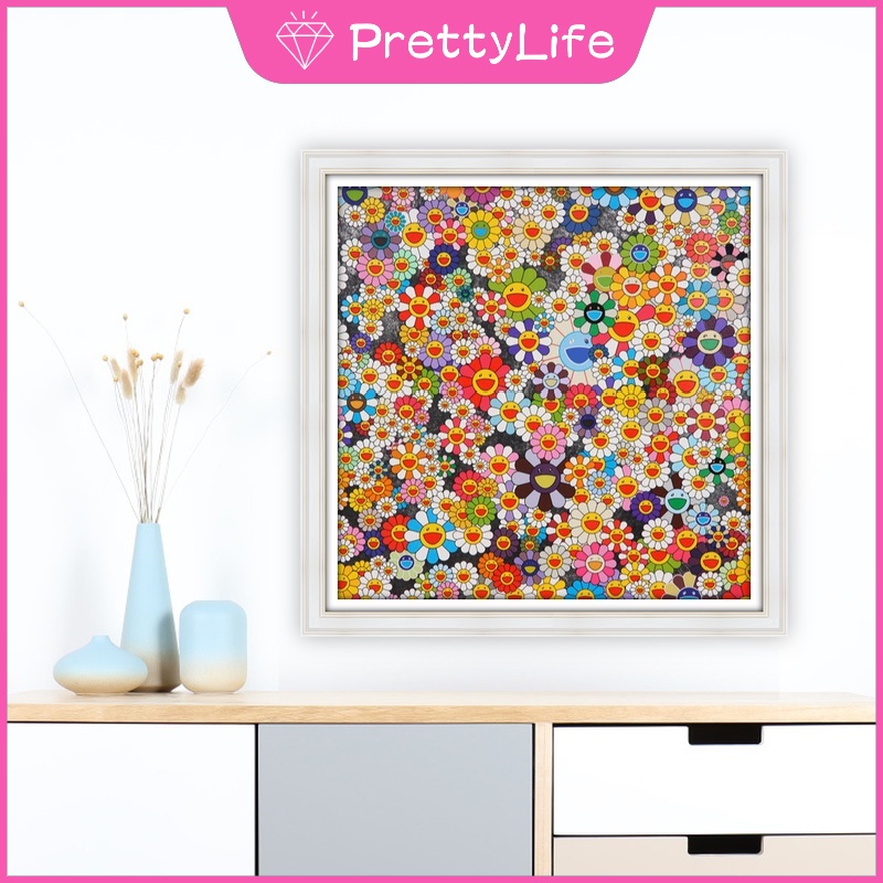 Bộ Tranh Đính Đá 5D Tự Làm 40x40cm/50x50cm Hình Hoa Hướng Dương Cười Trang Trí Nhà Cửa