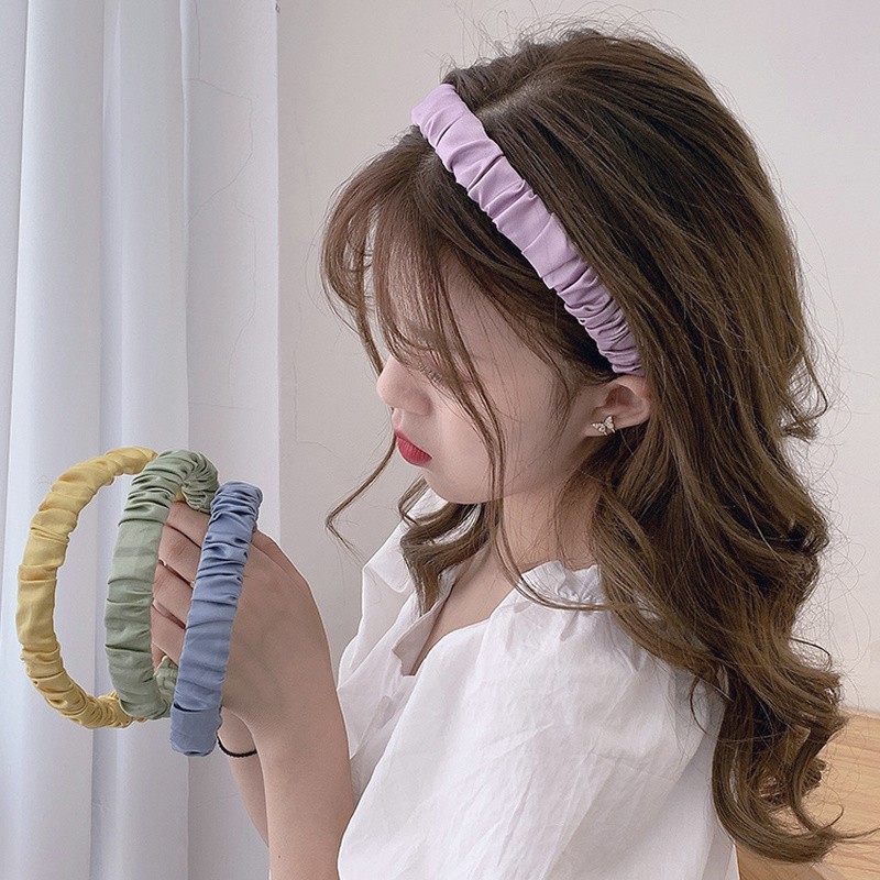 Cài tóc bọc vải bản rộng chống trượt dành cho nữ