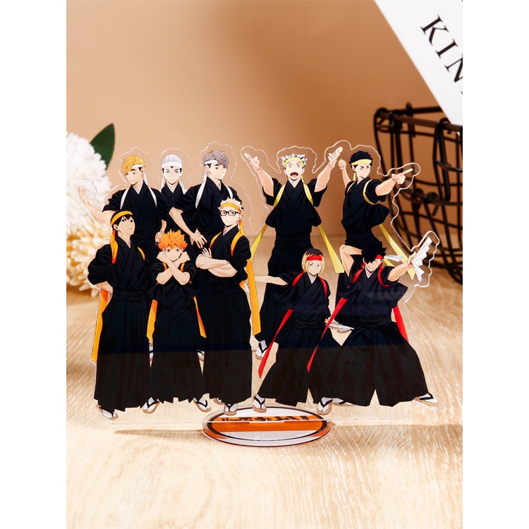 Mô hình các nhân vật trong phim Haikyuu bằng acrylic có giá đỡ để bàn trang trí
