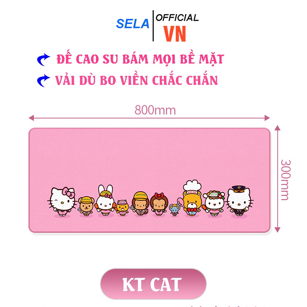 [CỰC RẺ] Bàn Di Chuột Hồng Hello Kitty Và Những Người Bạn 80x30cm