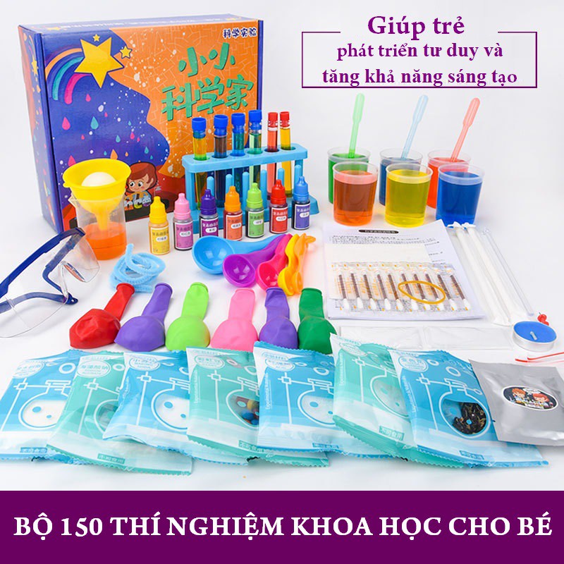 Bộ thực hành thí nghiệm 180 thí nghiệm cho bé tập làm khoa học  - Đồ chơi giáo dục