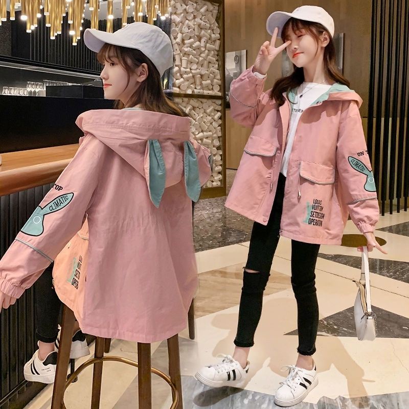 Áo Khoác Gió Thời Trang Xuân Thu 2022 Mới Cho Bé Gái