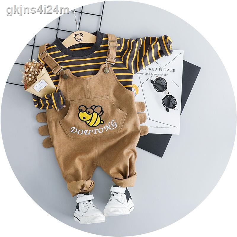 Quần áo trẻ em bé trai và gái bộ đồ mới 2021 mùa xuân cho 0-3 tuổi 1 cotton) 5-6-7- 8 tháng 9