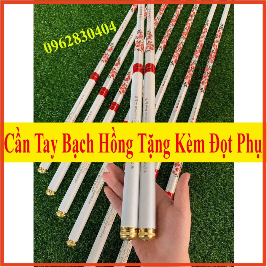 [Cần Câu Tay] Cần Câu Tay Bạch Hồng, Cần Câu Tay Bạch Hồng 6H Tặng Kèm Ngọn Phụ