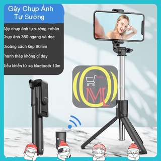 Gậy tự sướng đa năng bluetooth Selfie Stick Tripod R1′ + Giá đỡ điện thoại 3 chân + Remote Bluetooth Gậy Chụp Ảnh QMAT