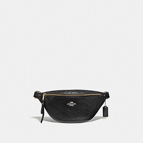 TÚI BAO TỬ COACH Signature Leather Belt Bag Fanny Pack F48741 IMBLK BLACK