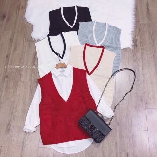 [HOT][RẺ VÔ ĐỊCH] ÁO GILE LEN HÀN QUỐC