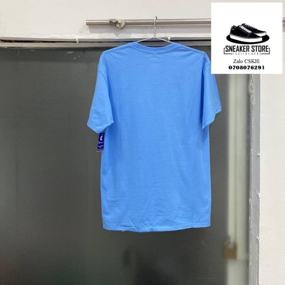 Áo Champion Basic Chính Hãng Real Đỏ Mận Xanh Da Trời T0223-K7P