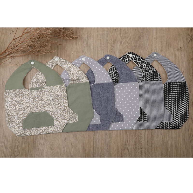 Yếm Ăn Cotton In Họa Tiết Dễ Thương Hợp Thời Trang Cho Bé