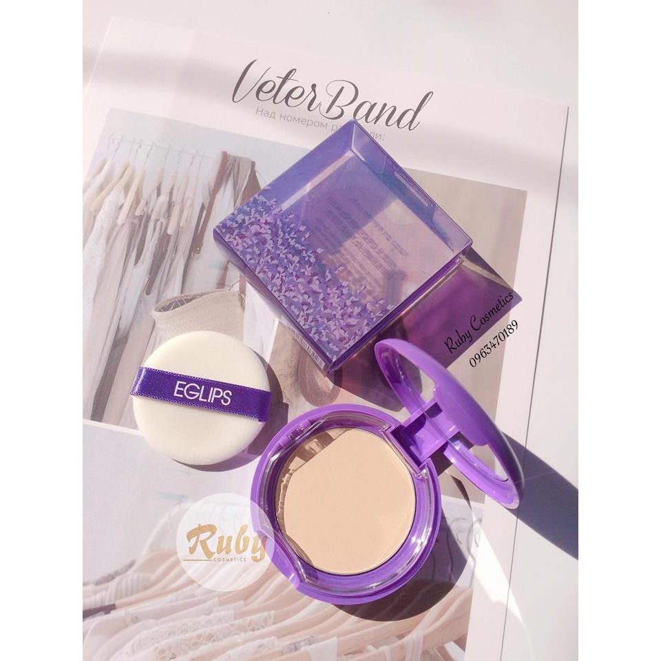 Phấn Phủ Eglips Powder Pact (Oil Cut - Oil Glow - Blur - Lavender) (Hộp 8g)