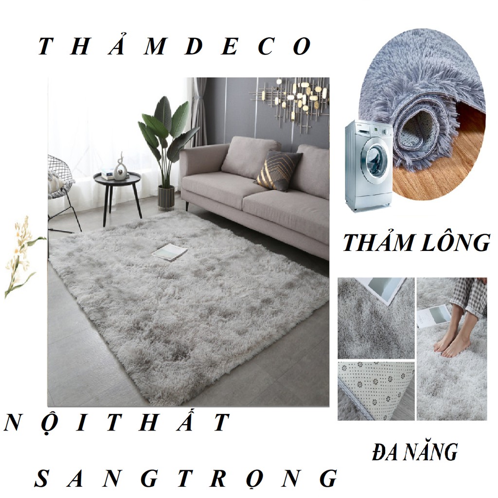 THẢM LÔNG TRANG TRÍ SÀN NHÀ DECO ĐA NĂNG PHÒNG 1M6X2M3