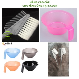 Bộ dụng cụ nhuộm: lược nhuộm 2 đầu, bát nhuộm tặng kèm bao tay