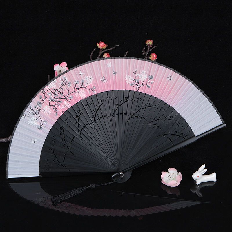 Quạt Xếp Cầm Tay Phong Cách Trung Hoa Cổ Điển Cho Nữ