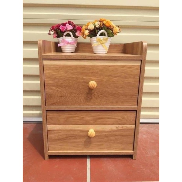KỆ Tủ Để Đầu Giường 1 Ngăn và 2 Ngăn Vuông Màu Gỗ 40 x 26 x 32.5cm (GIÁ TẠI XƯỞNG)