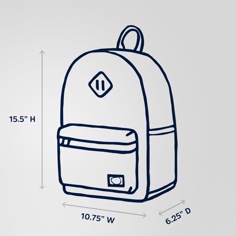 Balô Đi Học Unisex Ngăn Laptop 13&quot;, Mặt trong phủ tarpulin chống nước hoàn hảo - Nhập khẩu thương hiệu Parkland